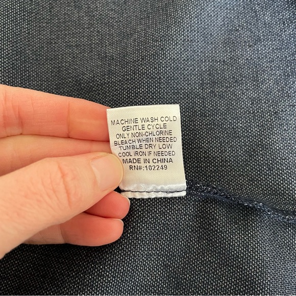 Skies Are Blue Ruched Sleeve Rib Knit Blazer Navy Size XL - Picture 9 of 10